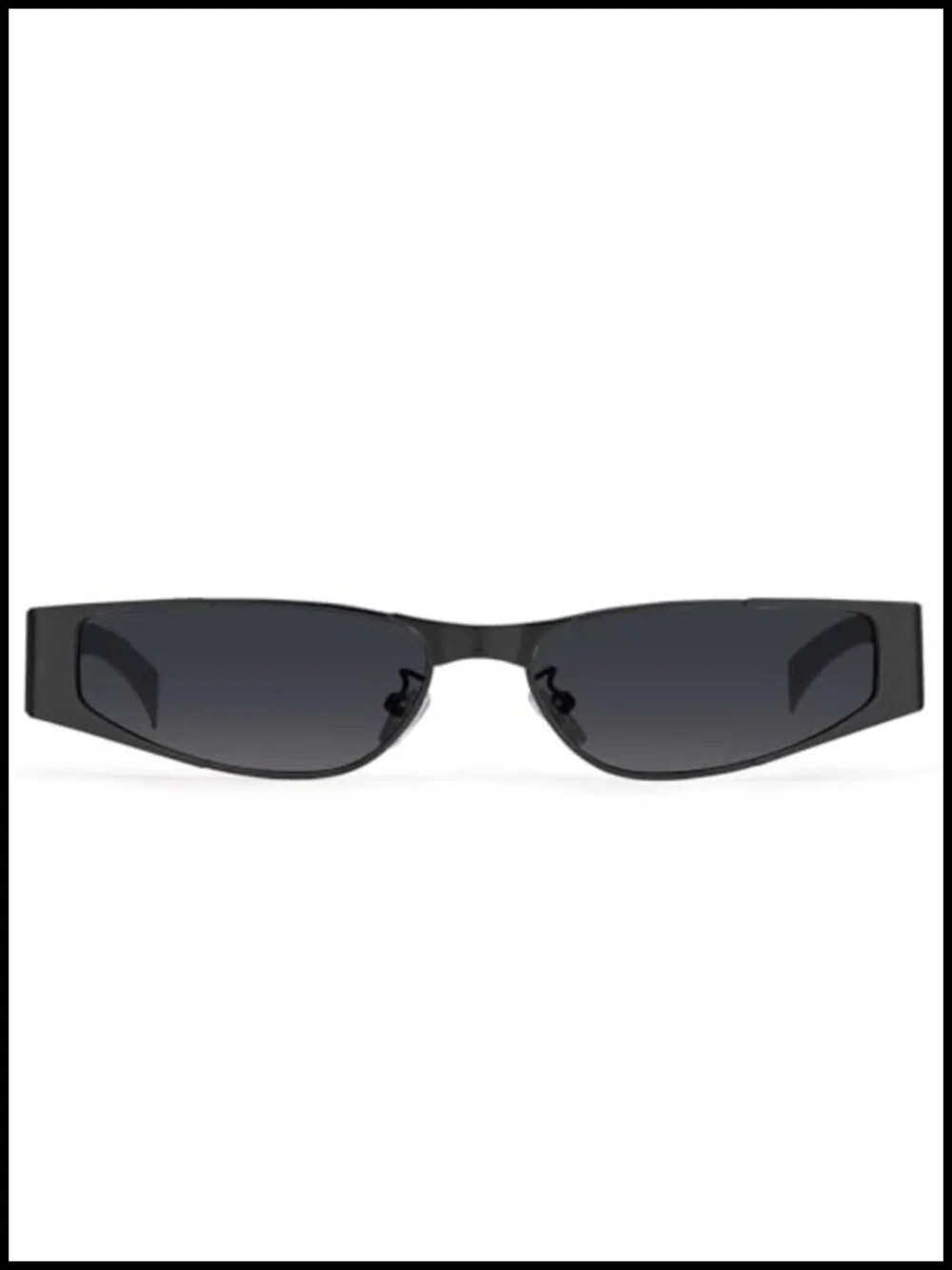 Y2K Cat Eye Sunglasses Women Men Wrap Around Punk Style Metal Frame Small